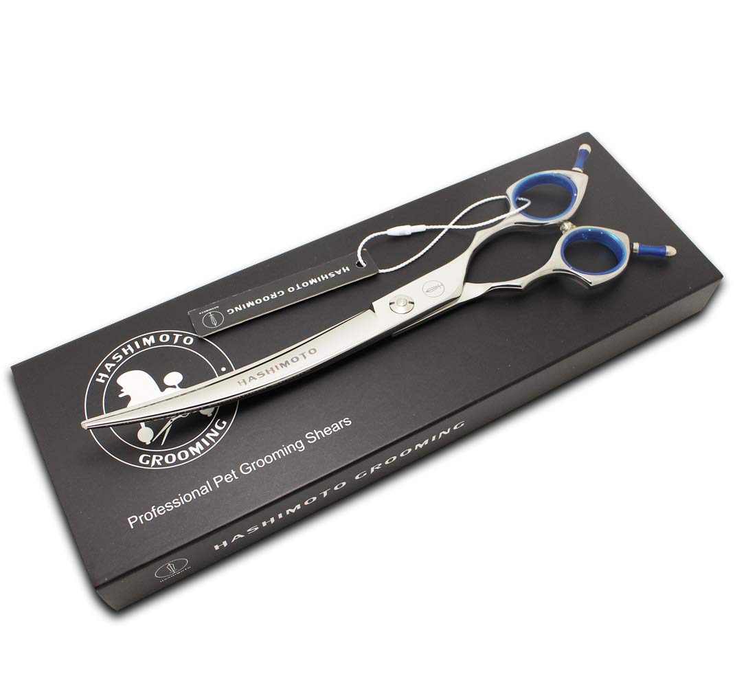 Hashimoto Dog Grooming Scissors, Curved Scissors For Dog Grooming, 7.5 Inch, 30 Degree Of Curved Blade,Light Weight, Pet Shears
