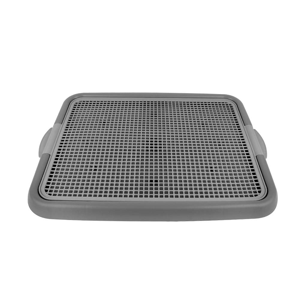 Mesh Training Toilet Potty Tray For Puppy And Small Size Dog 20.3 X 16.3 X 1.2 Inch (Gray+Gray)