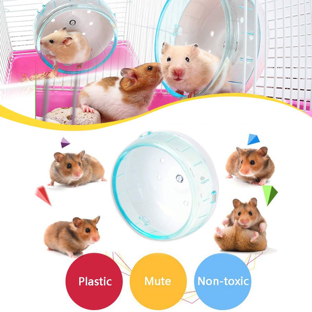 Zoopolr 4.7 Inches Small Silent Spinner Exercise Running Wheel For Small Hamsters, Gerbils, Or Mice (Pink Running Wheel)