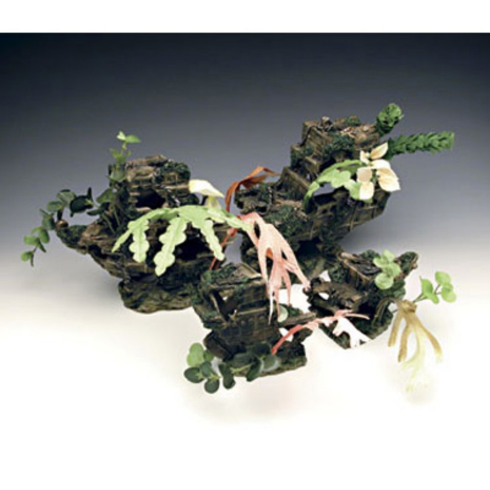 Penn-Plax Shipwreck Bow Aquarium Ornament Brown Grey 3 In Small - Pds-030172014543