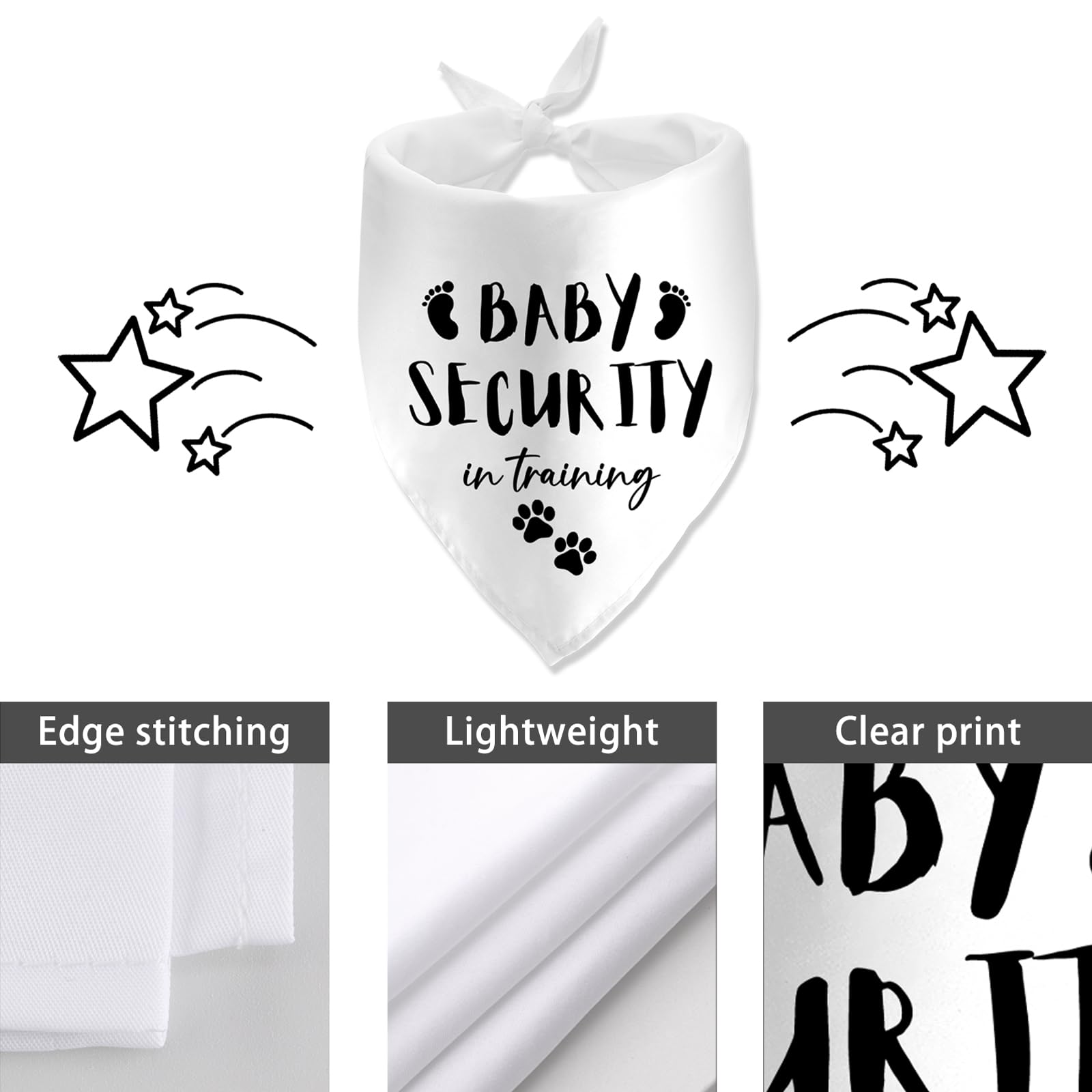 Baby Security In Training Printed Dog Bandana Pet Scarf Dog Pregnancy Announcement Bandana Pregnancy Dog Bandana For Dogs Pet Ac