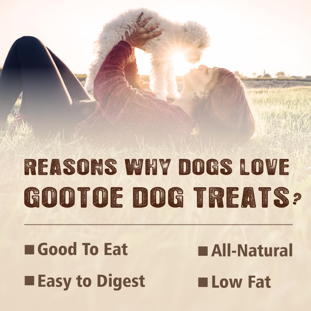 Gootoe Turkey Tendon Dog Treats, Bone (M) 1 lb, 100% USA Sourced Turkey, Natural Snack, Premium Puppy Chews, Hypoallergenic, Raw