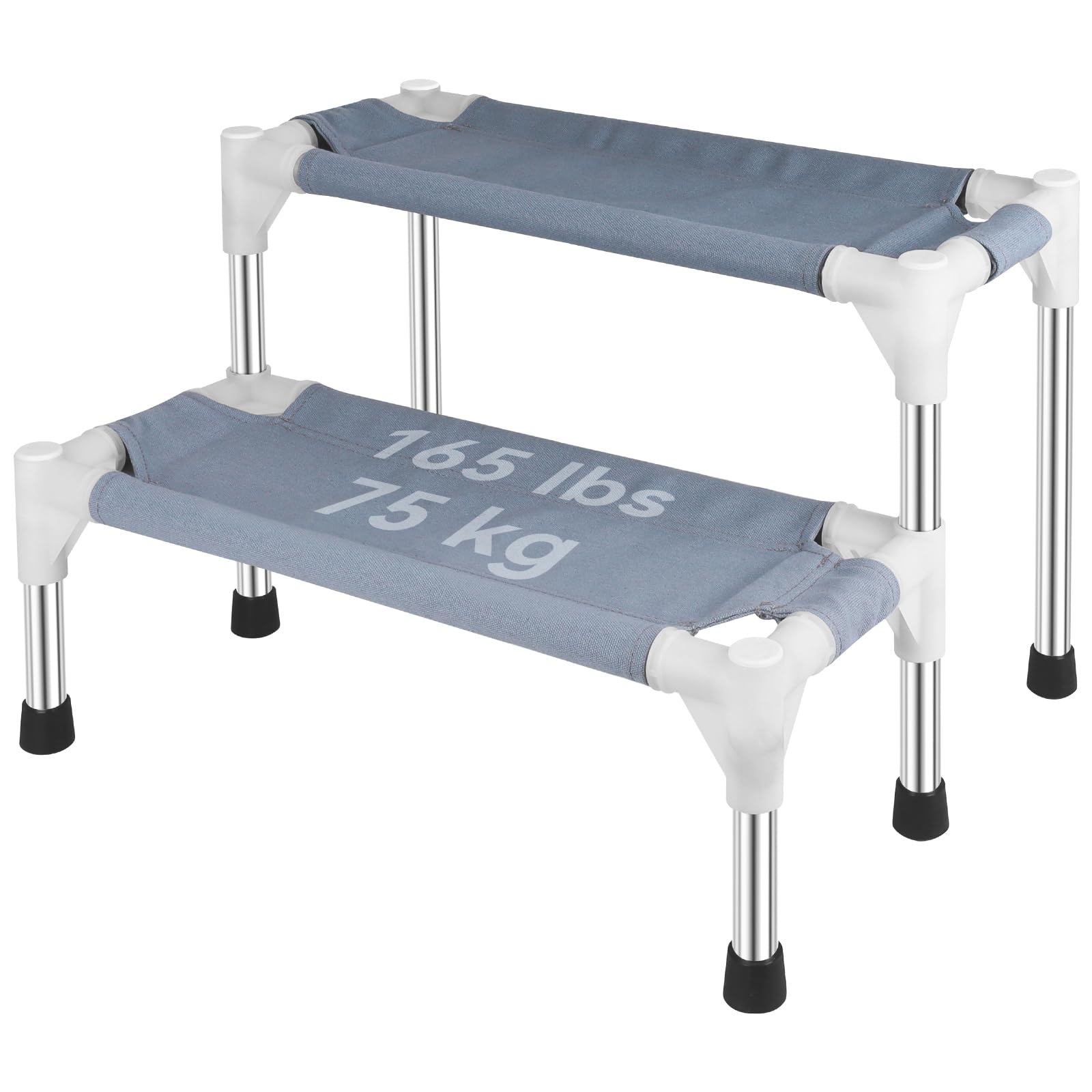 Makerfire Dog Stairs For Small Dogs (2-Step), Dog Steps For Bed/Couch, Pet Stairs For Dogs To Get On Bed