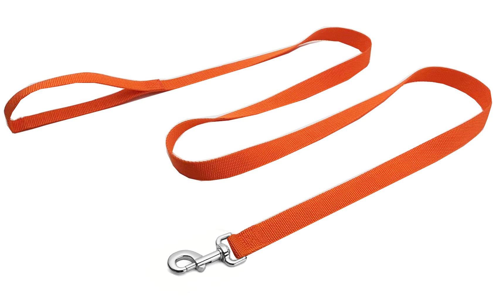Strong Nylon Dog Leash, 4FT/ 5 FT/ 6FT Dog Leashes for Medium Large Dogs (5FT, Orange)