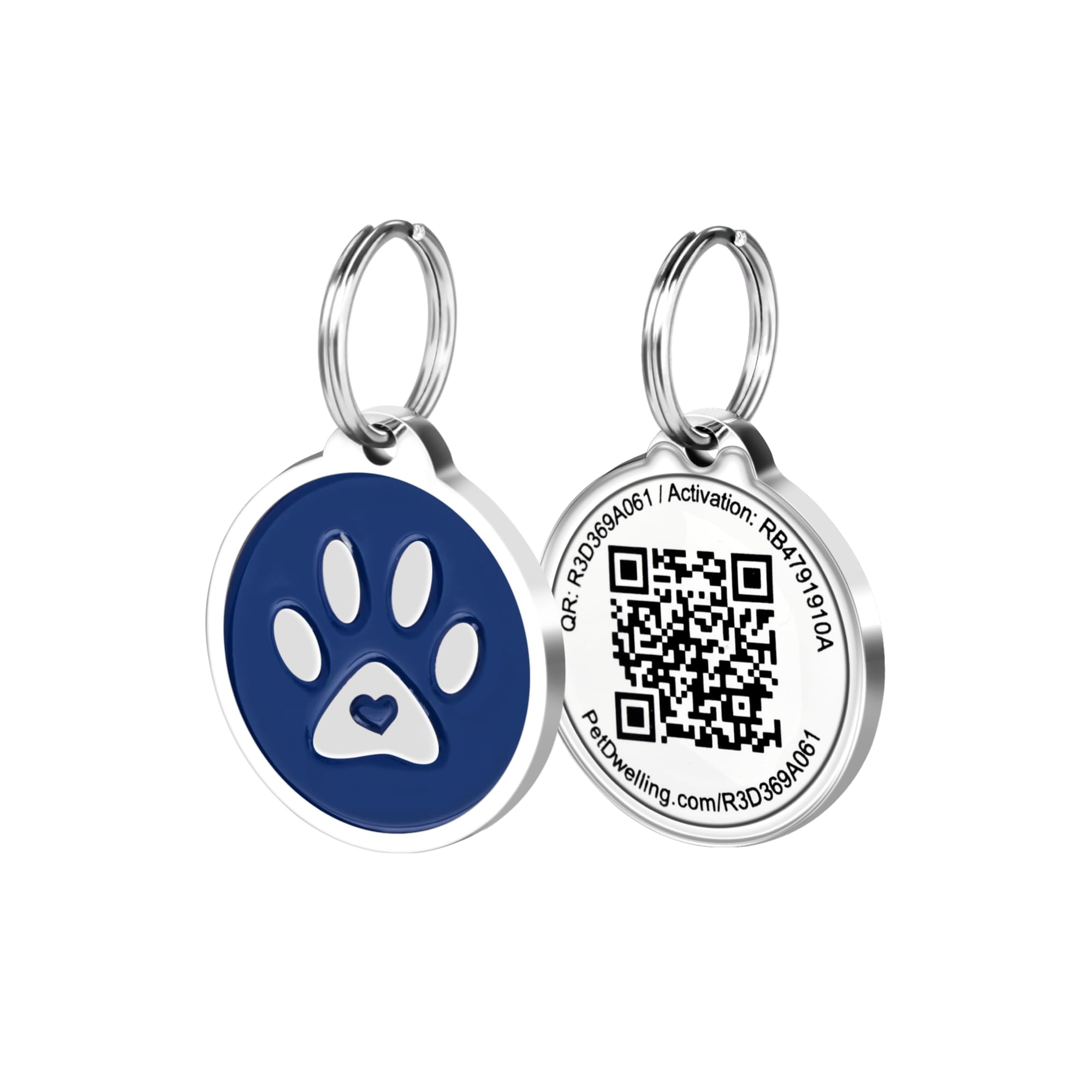Pet Dwelling Premium Qr Code Pet Id Tags - Dog Tags And Cat Tags, Connect To Online Pet Profile, Receive Instant Scanned Tag Loc