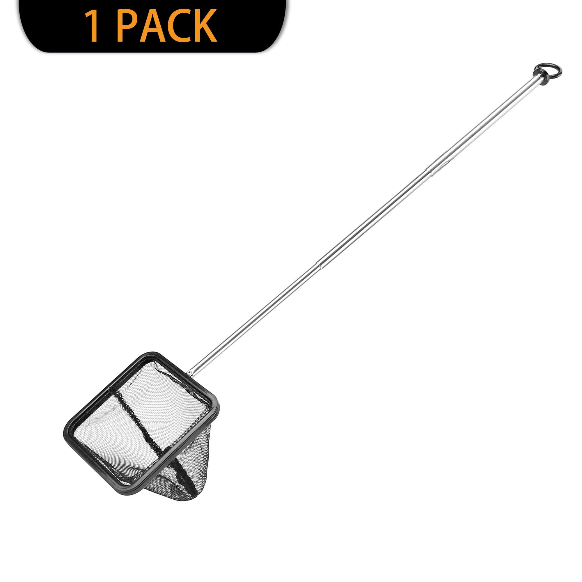 Filhome Aquarium Net with Extendable Stainless Steel Long Handle, Fine Mesh for Fish Tank, Betta Net (2.8 inch)