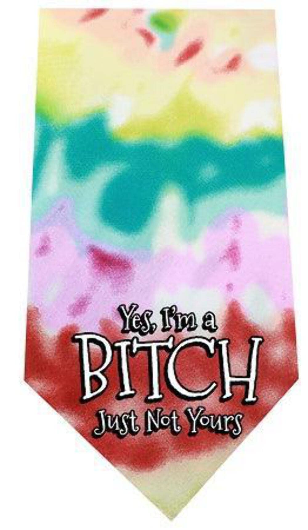 Mirage Pet Products 512-34 TD Yes I'm a Bitch Screen Tie Dye Print Bandana