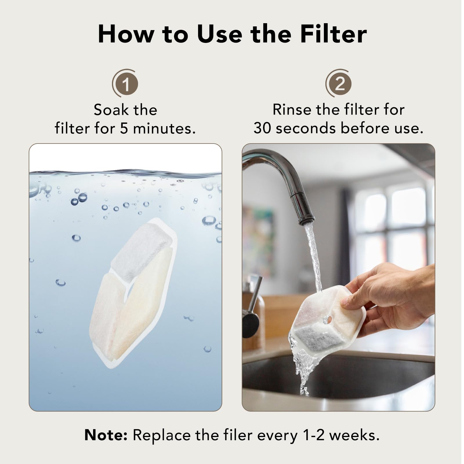 Smartoo Cat Water Fountain Replacement Filters & Sponges - 9 Packs, Activated Carbon, White, Model PSWFS001S-02