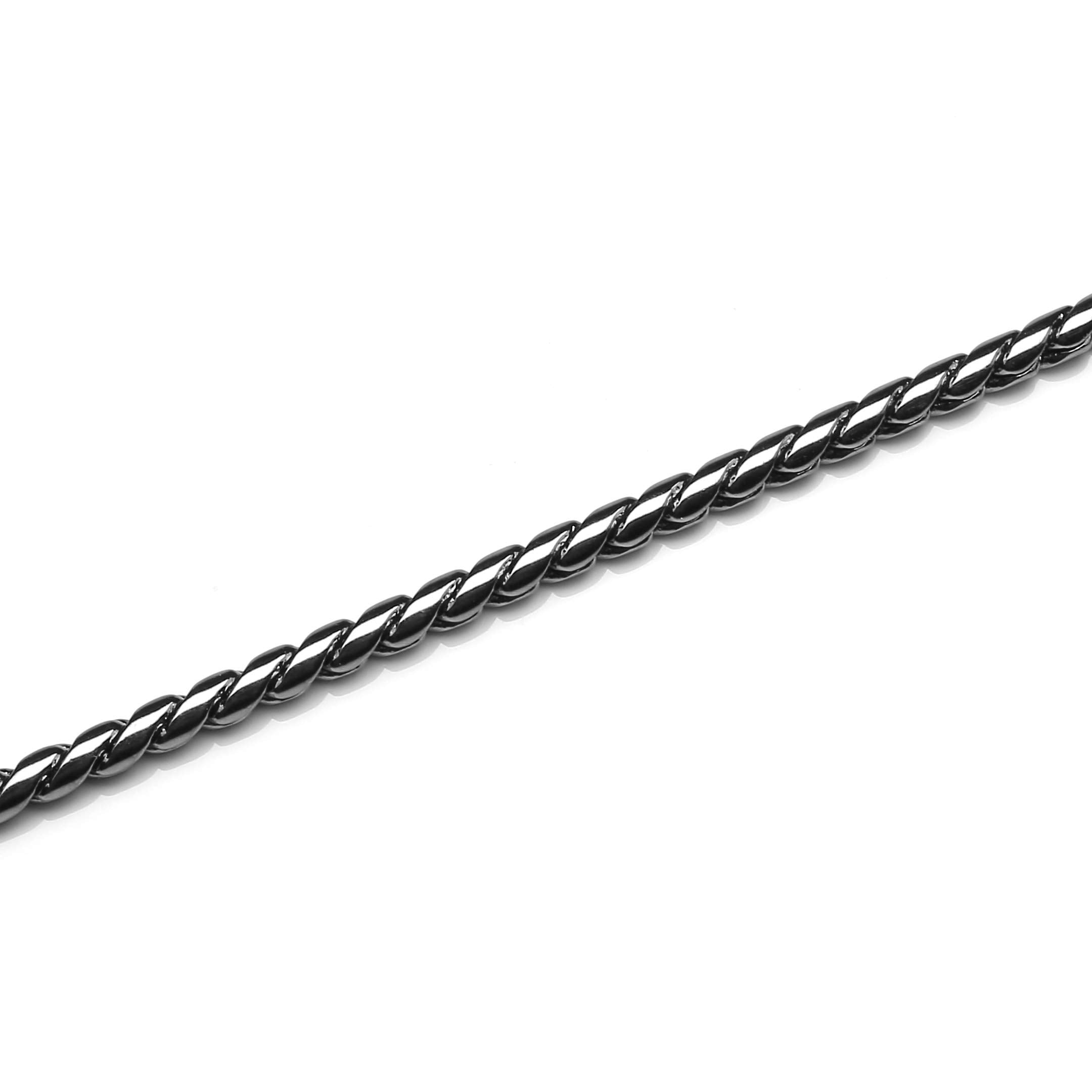 Mogoko Stainless Steel Dog Choke Chain Collar, Puppy Metal Snake Chain Pet Show Slip Collar Choker For Training Walking (Black;16.0'*3.0Mm)