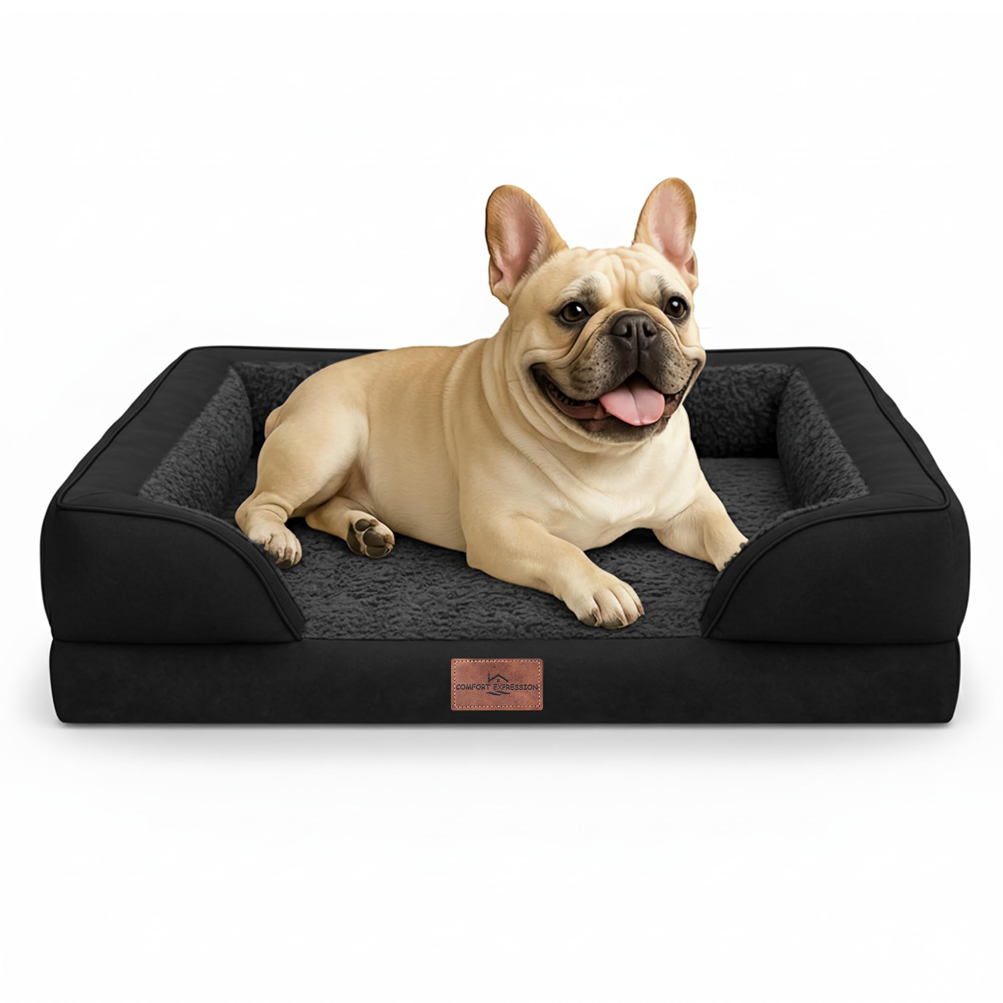 Comfort Expression Orthopedic Dog Bed for Medium Dogs 30x20 Inch, Waterproof Supportive Egg Crate Foam Medium Pet Bed with Remov