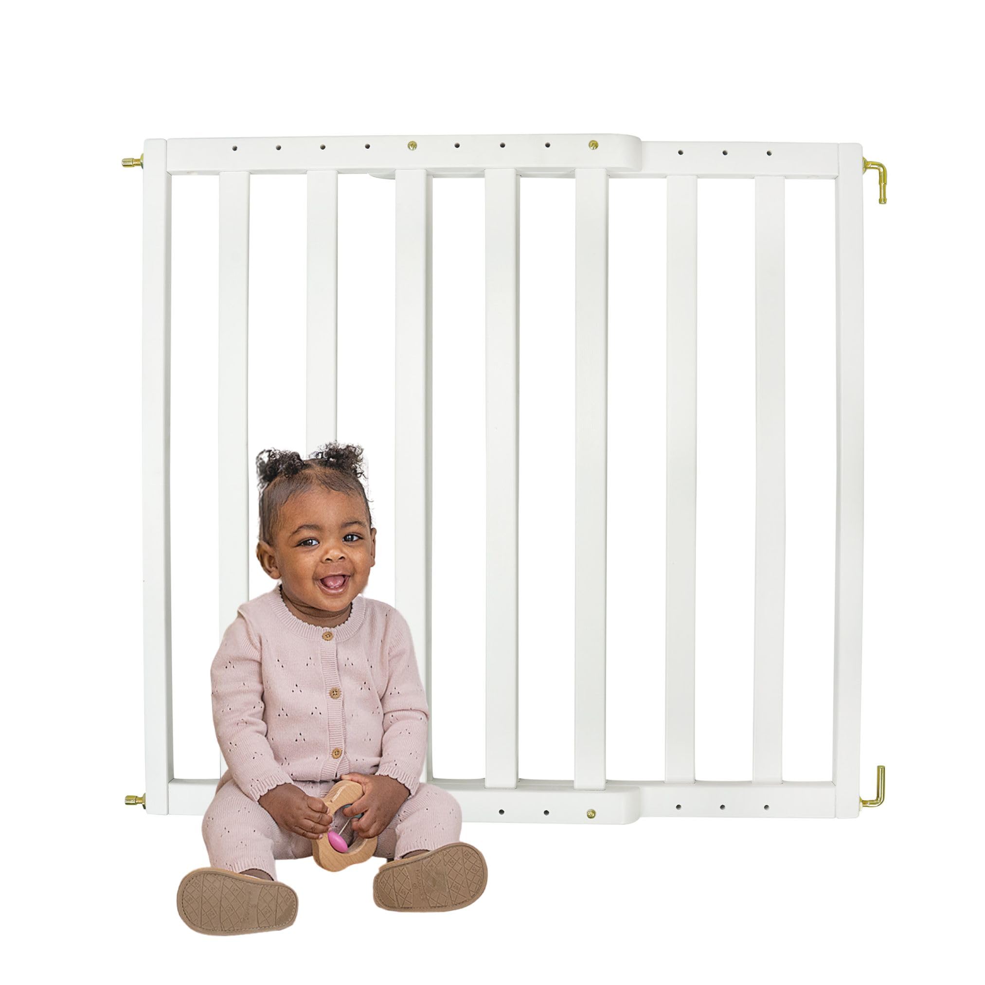 Toddleroo by North States LuxeCraft Wood Baby Safety Gate for Stairs & Doorways, Hardware Mount, Adjustable 25.25 to 39.25 Inche
