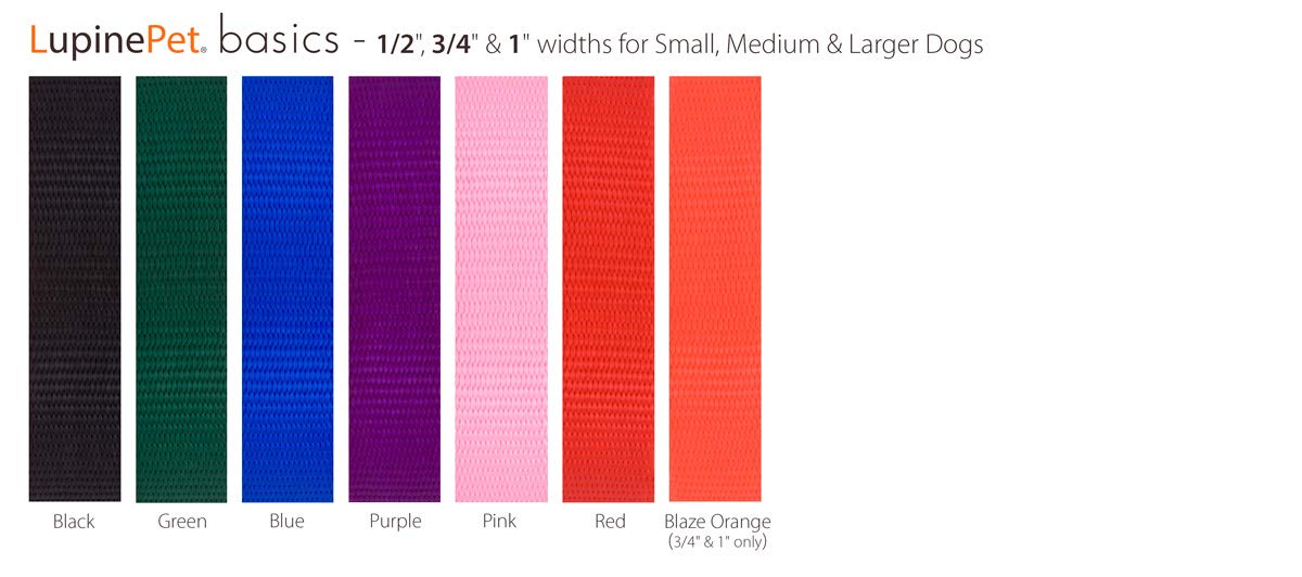 Coupler For Walking Two Small Dogs Together, 1/2' Wide Purple By Lupine, 18' Long