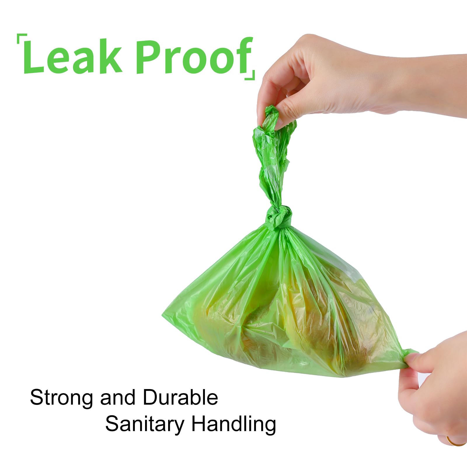 ECO-CLEAN 360 Count Dog Poop Bags with Dispenser, Leak-Proof, Unscented, 0.2 Ltr Capacity, Indoor/Outdoor Use