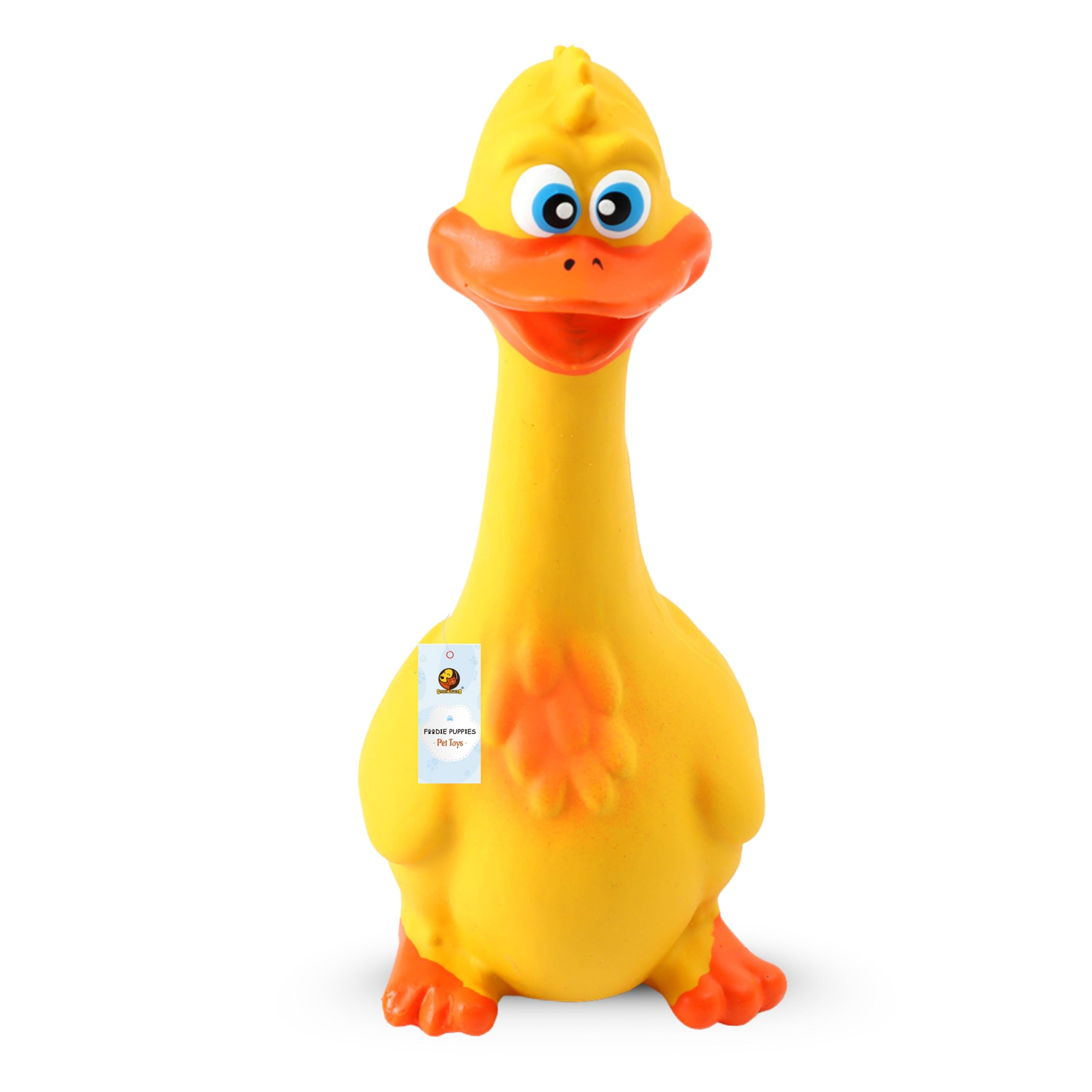 Foodie Puppies Soft NonToxic Latex Rubber Dog Toy  (Yellow Duck) | Perfect Play Small Dogs & Puppy | Animal Design, Fetch & Ch
