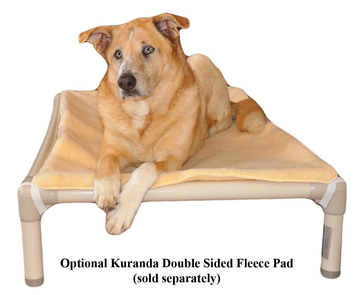 Kuranda Chewproof Dog Bed - Walnut PVC - 40'' x 25'' - Cordura Nylon - Gold