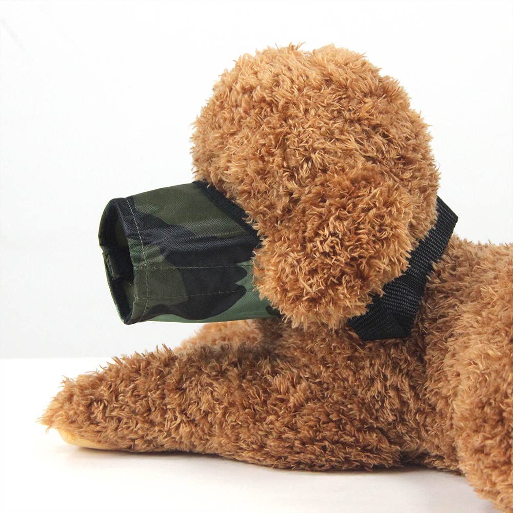 Ateliepets Soft Dog Muzzle For Puppies, Stop Biting, Barking & Chewing - 5 Colors & Sizes (Khaki Green, Small)