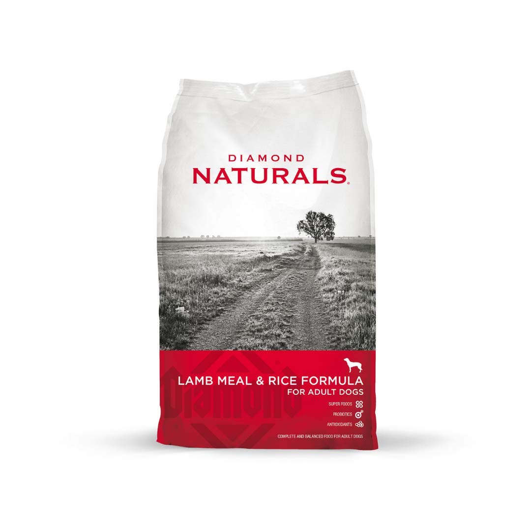 Diamond Naturals Adult Real Meat Recipe Premium Dry Dog Food With Real Pasture Raised Lamb Protein 40Lb