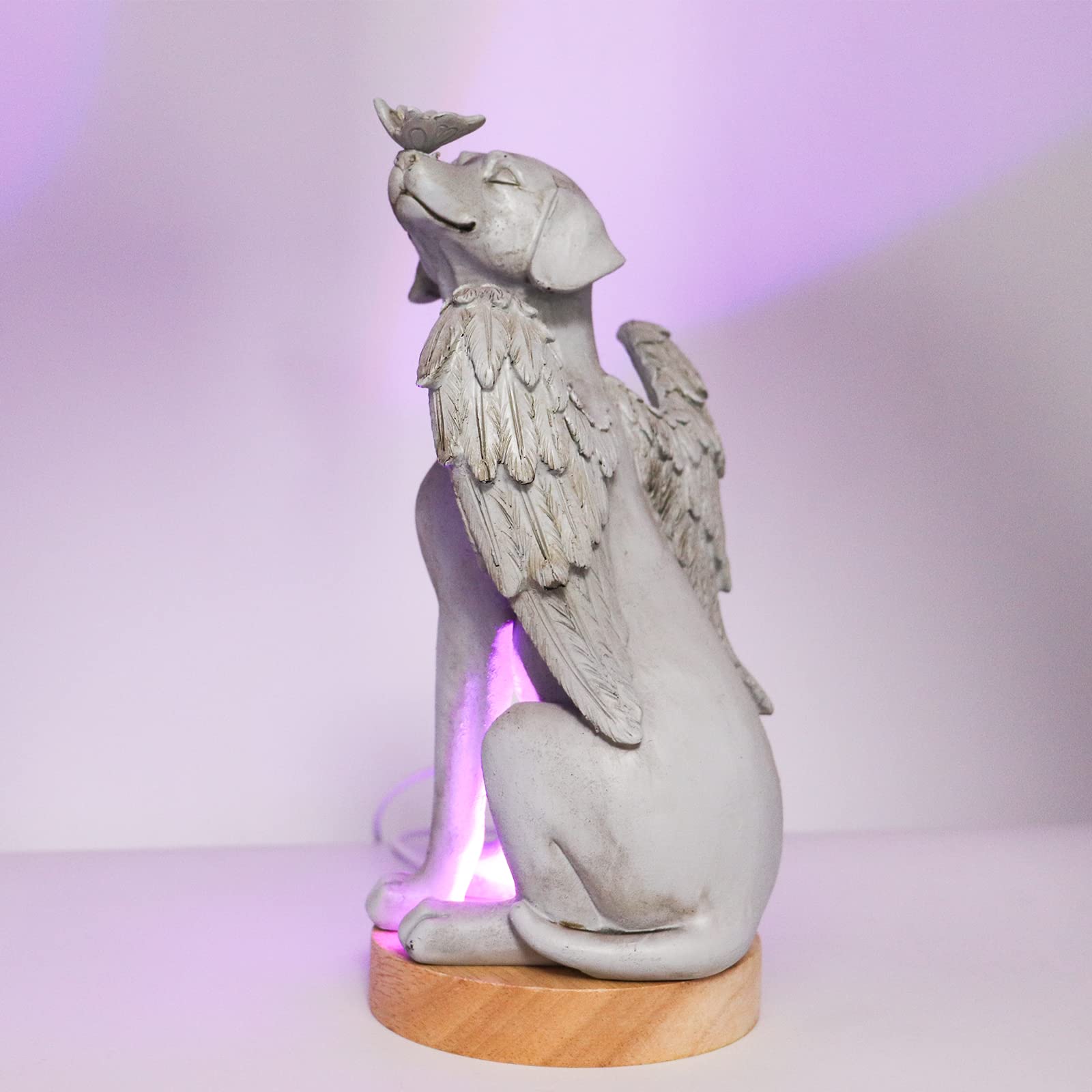 Dnoifne Angel Dog Memorial Statue, Pet Memorial Stones For Dogs, Angel Dog Memorial Gifts, Dog Passing Away Gifts, Pet Loss Gift For Dog, Garden Resin Dog Ornament, Pets Grave Marker, Tribute Statue