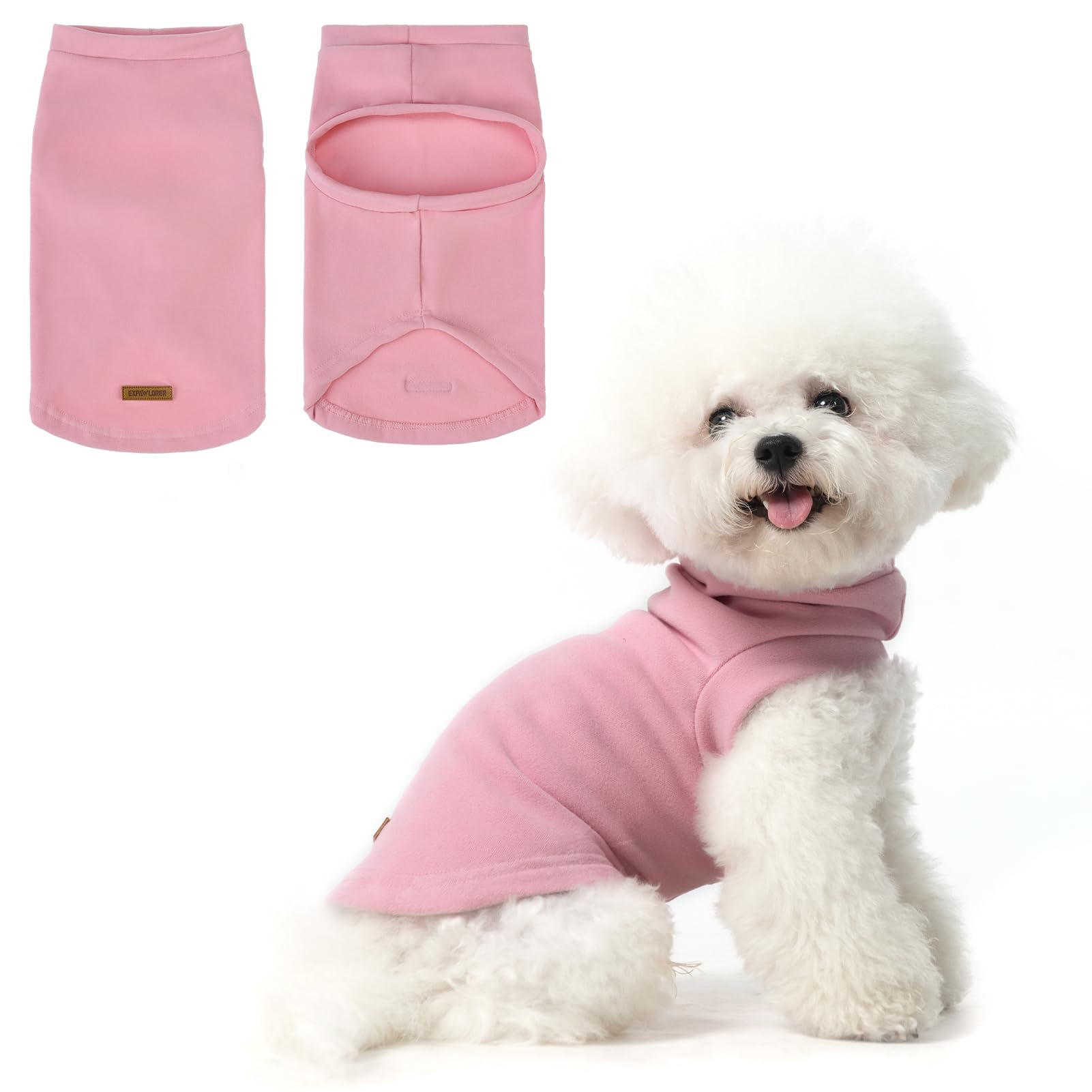 Expawlorer Soft Cat Sweater - Warm Clothes For Cats And Small Dogs, Fall And Winter Coat Pullover Design, Fleeced Sweatshirt, Pi