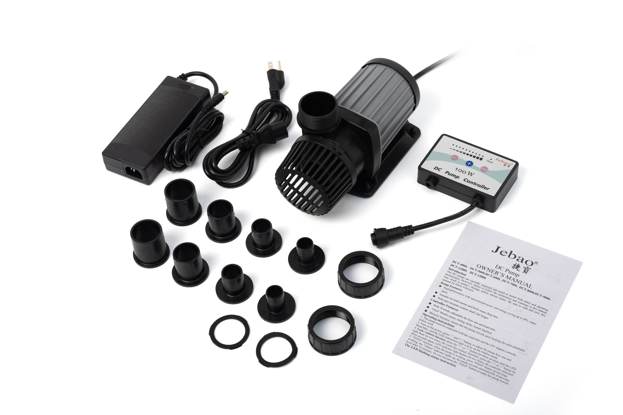 Jebao DCT-12000 Marine Controllable Water Pump, Grey, Ceramic Shaft, 12000 L/h Flow Rate