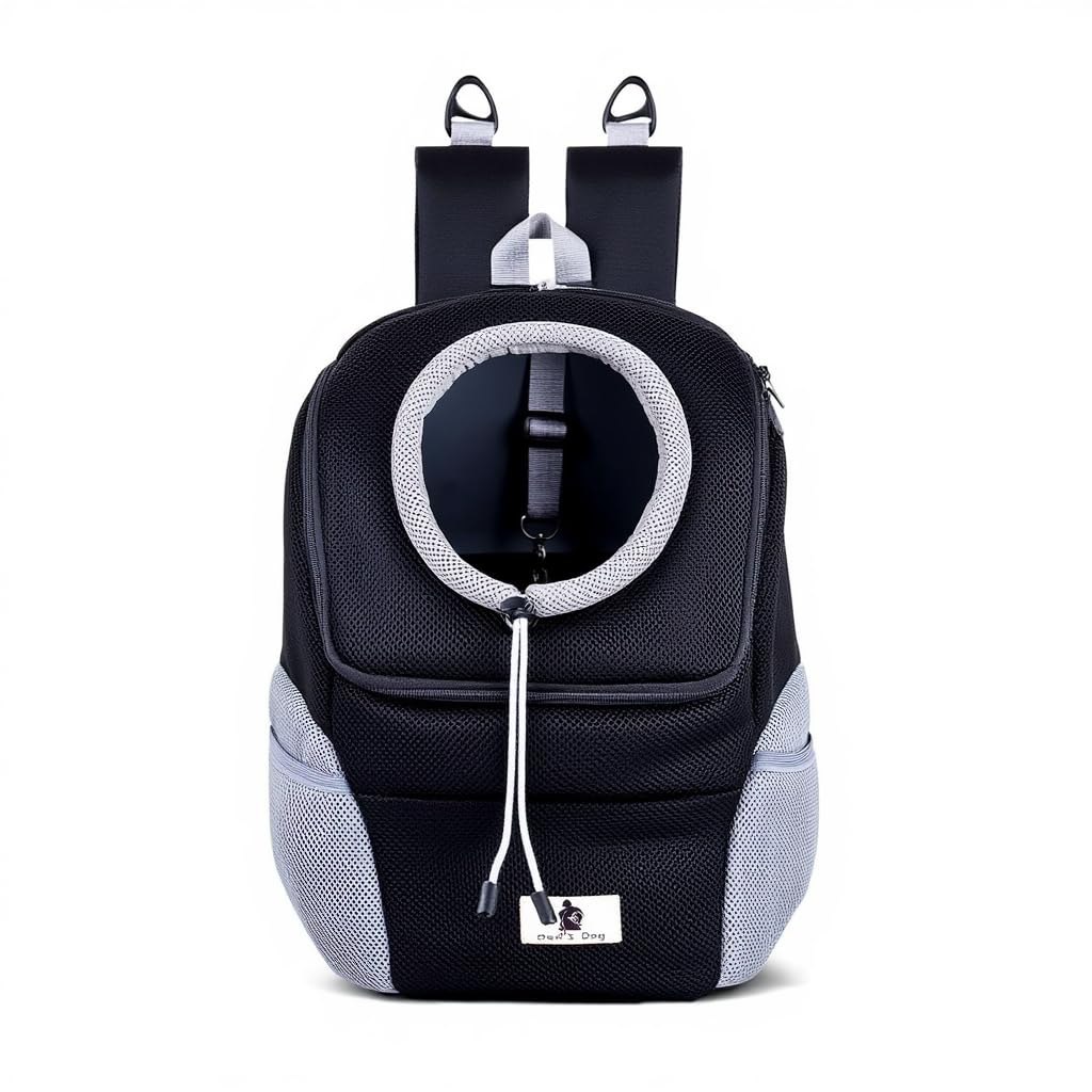 4Paws DadS Dog Premium HeadOut Pet Carrier Backpack | Breathable Front Pack Dog Travel Bag For Small Dogs, Cats & Rabbits | Co