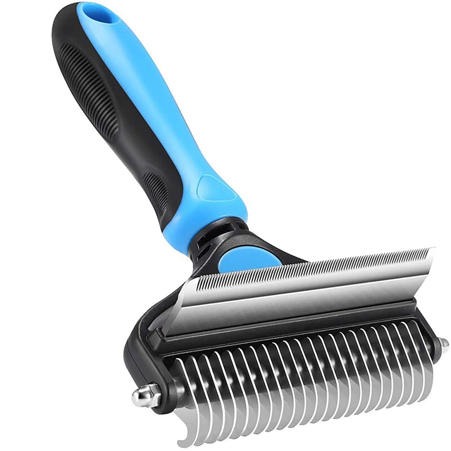 2In1 Pet Grooming Brush For Dogs & Cats | Deshedding Tool & Undercoat Rake Dematting Comb | Reduces Shedding By Up To 95% | Id