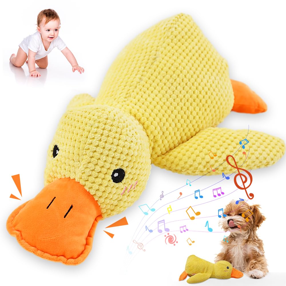 Pipiman Dog Toy, 2025 New Dog Calming Duck For Dogs With Quack-Quack Sound Duck, Durable Stuffed Chew Toys For Dogs Indoor Puppy