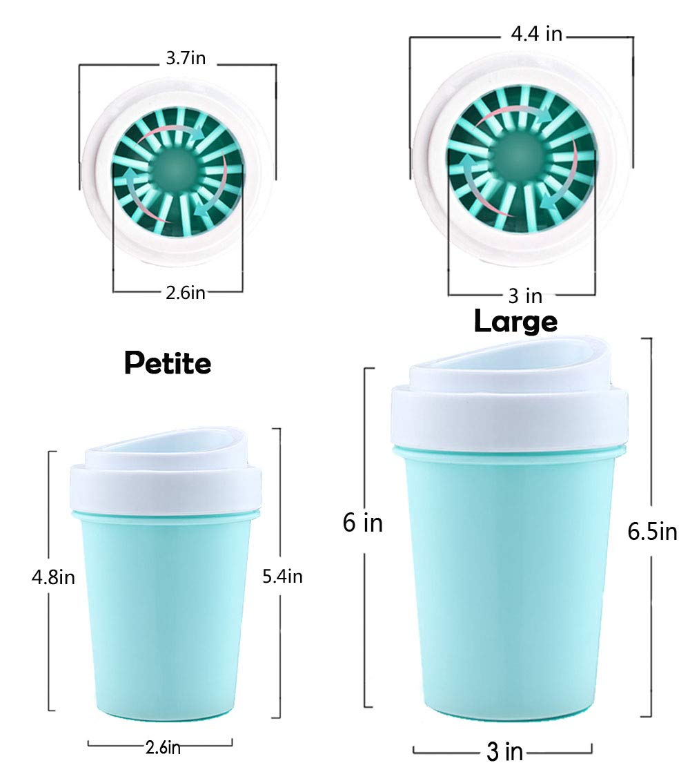 Dog Paw Cleaner For Dogs Large/Petite Paw Washer Easy To Use & Clean Portable Dog Paw Cleaner Cup Dog Foot Washer With Silicone