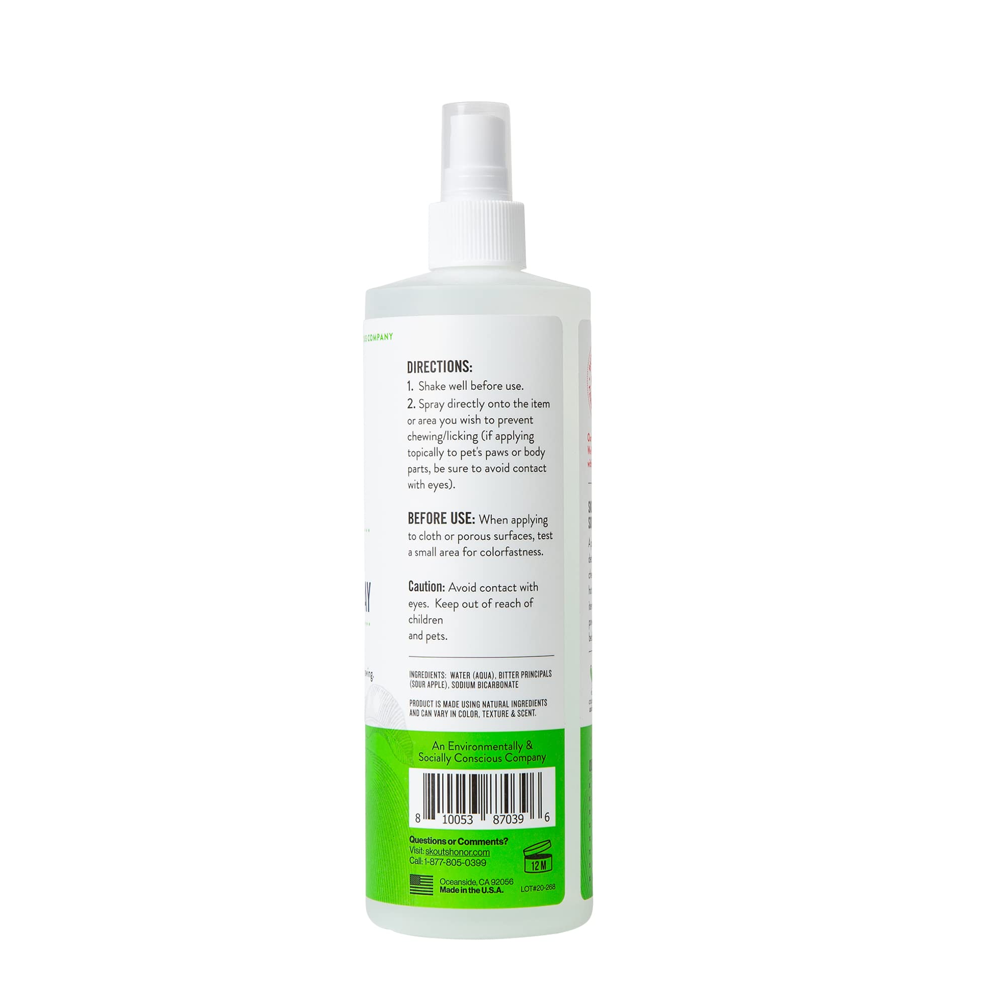 SKOUT'S HONOR Super Sour! Anti Chew Spray - Natural Bitter Formula to Deter Chewing, Licking, and Biting - Safe for Indoor and O