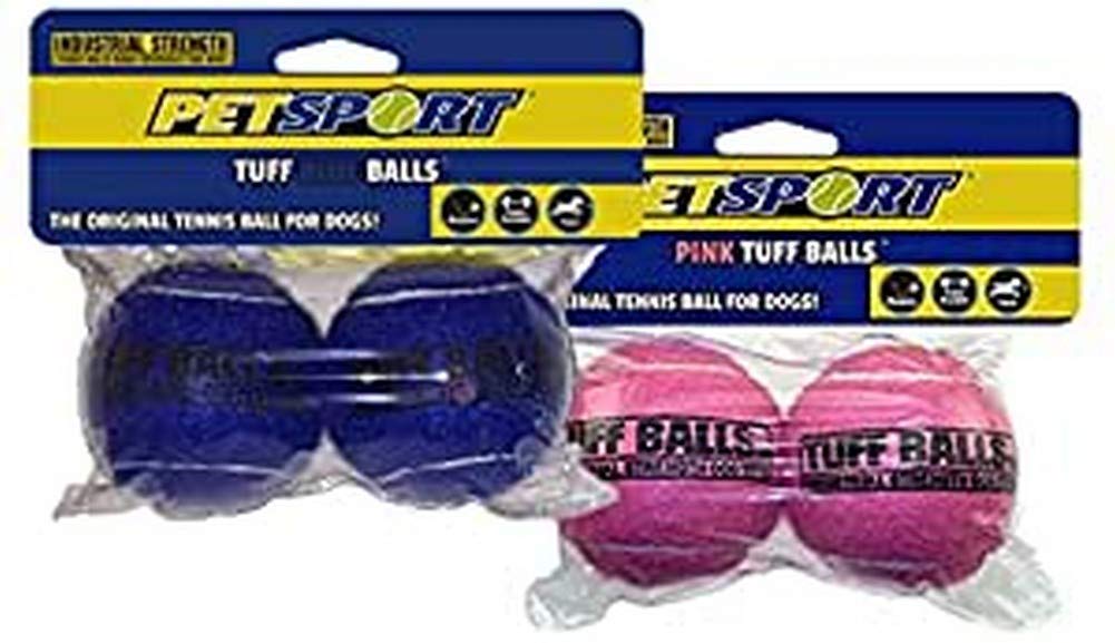 Petsport Pink Tuff Ball 2.5' 2-Pack, Super Durable, Great For Fetch For Small And Medium Sized Dogs