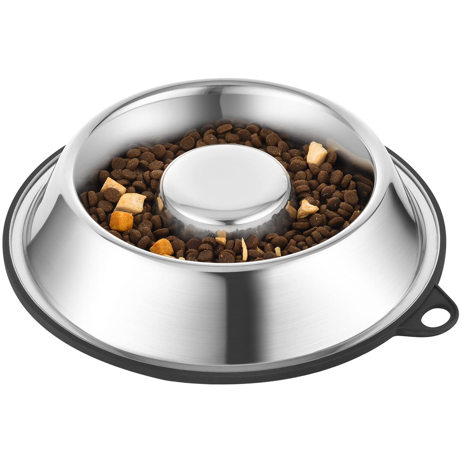 PEGGY11 Stainless Steel Slow Feeder Dog Bowl - Holds 2 Cup, for Medium Size Dogs