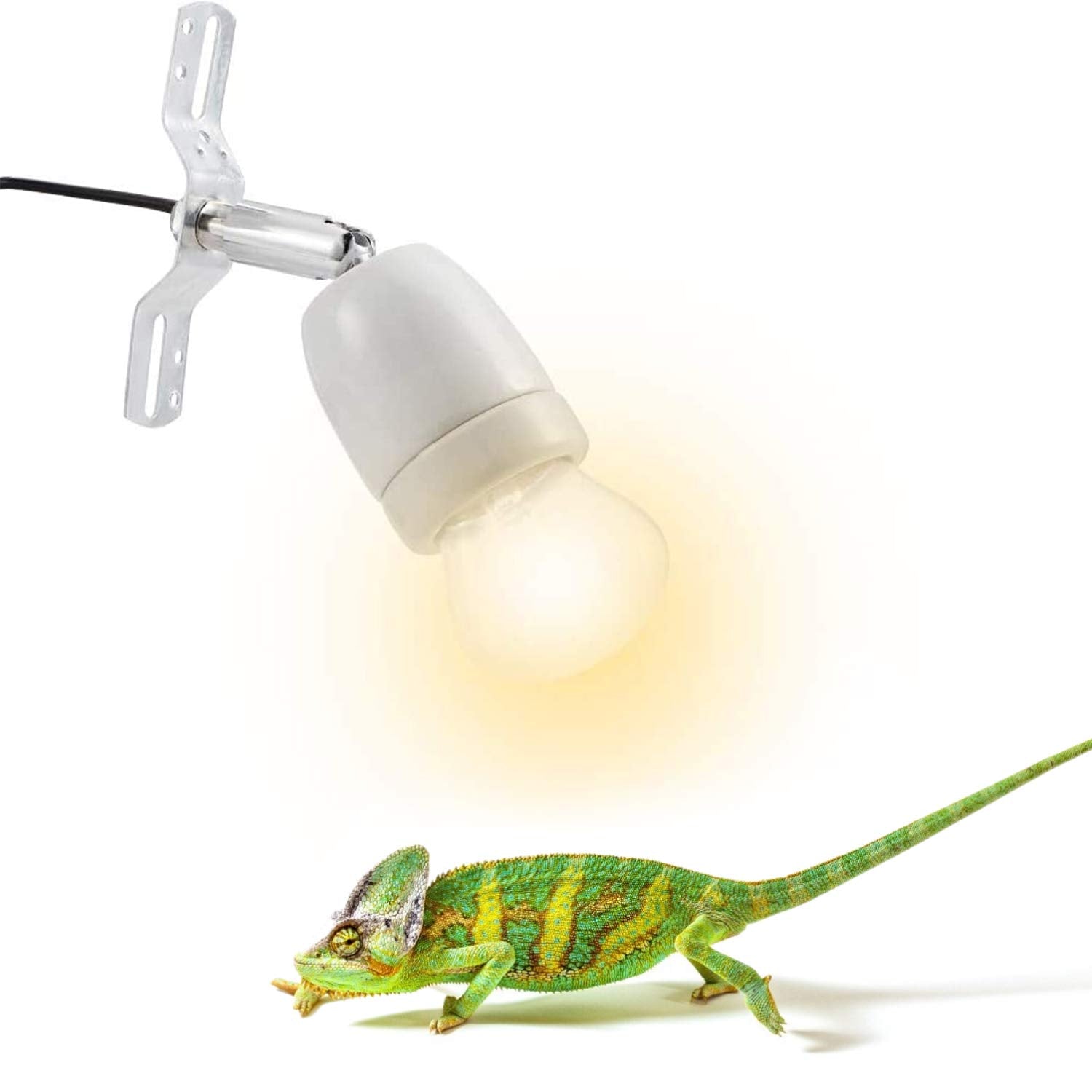 Chiciris 300W Lamp Socket, 360 Rotatable Heating Light Adjustable Bracket Kit With One-Button Switch, E26/E27 Ceramic Lamp Holde