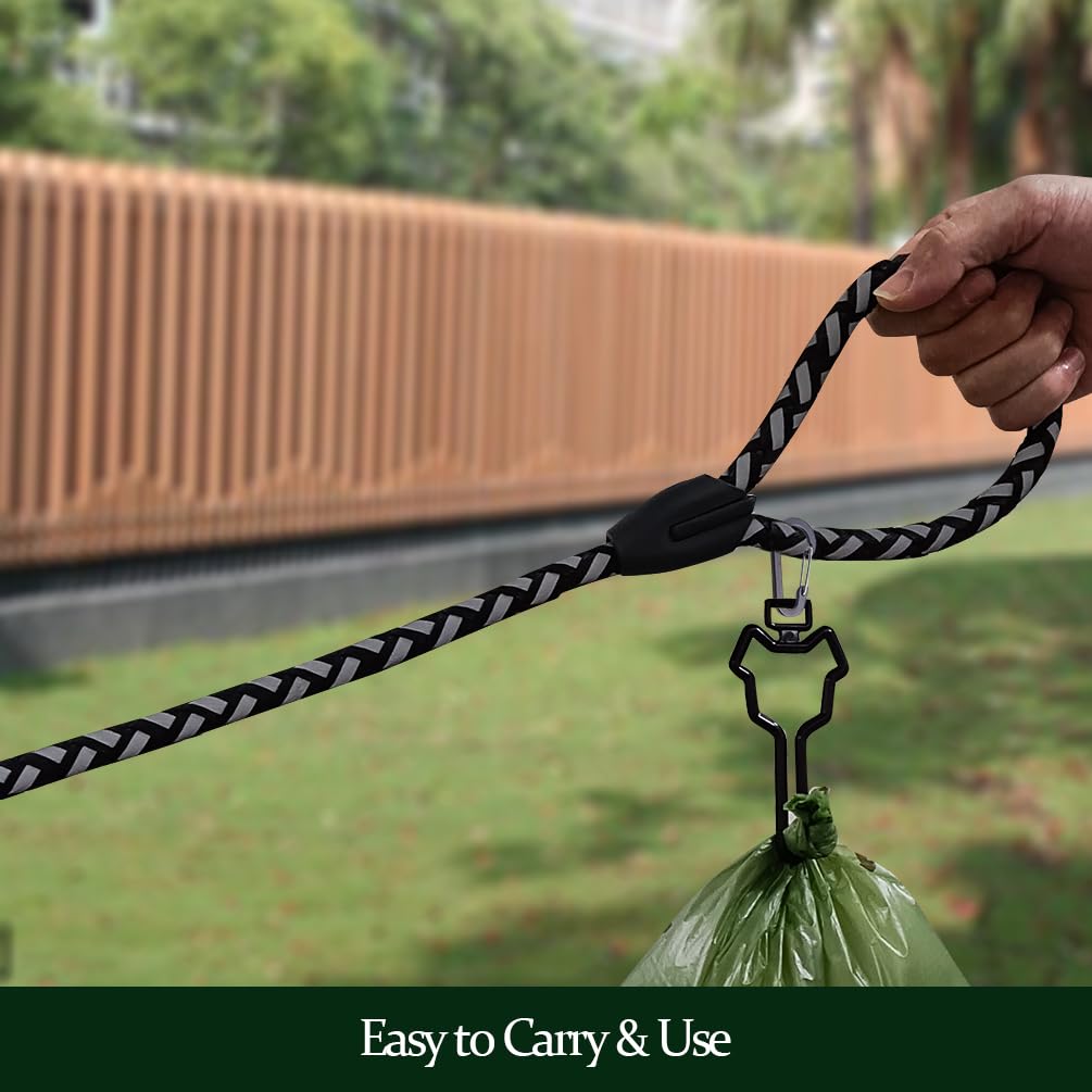 10 Pcs Dog Poop Bag Holder, Waste Bag Holder, Dog Poop Bag Carrier, Hand Free Holder (Black)