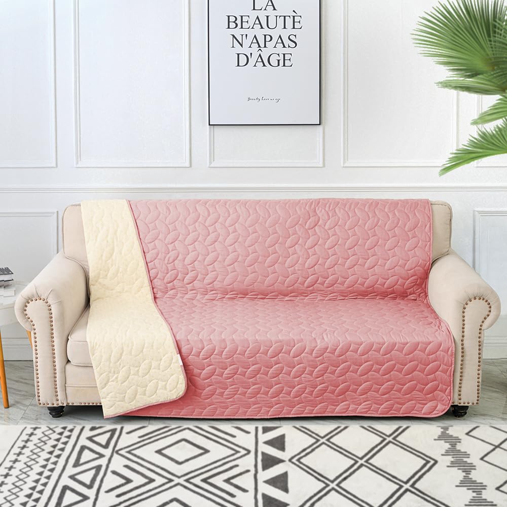 Ameritex Waterproof Pet Bed Cover Anti-Slip Dog Bed Blanket for Sofa and Furniture Waterproof New Pattern Design (Pink, 30x90 In