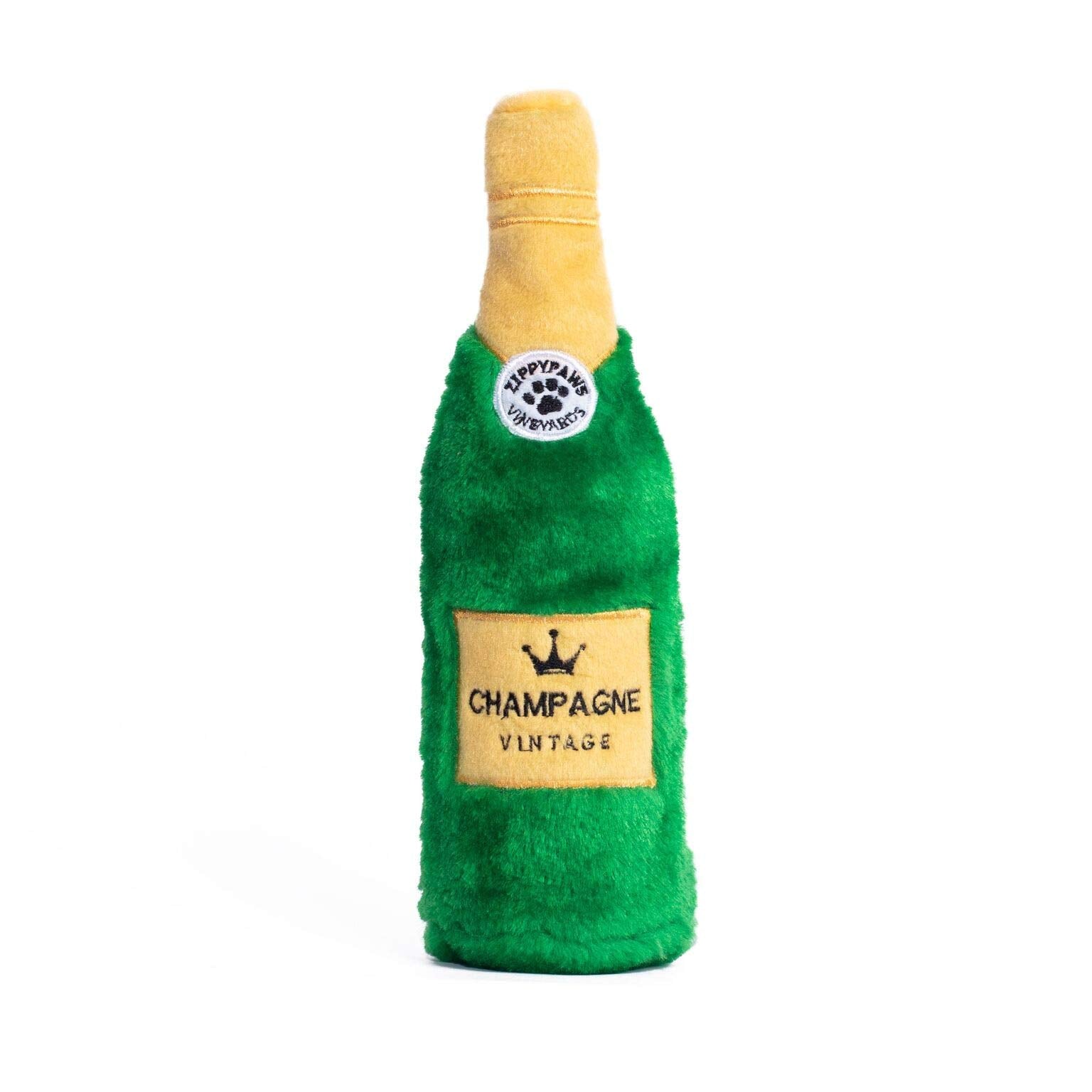 Zippypaws Happy Hour Crusherz - Zippy Paws Dog Toy For Large And Small Dogs, Crinkle Dog Toy With No Stuffing, Squeaky Dog Toy Pack Of 1, Champagne