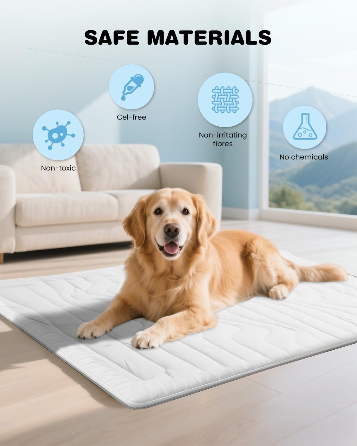Homcolorful Cooling Mat For Large Dogs Q-Max > 0.5, 36' X 23' Thin Washable Pet Cooling Pad, Portable Kennel Puppy Bed For Sum