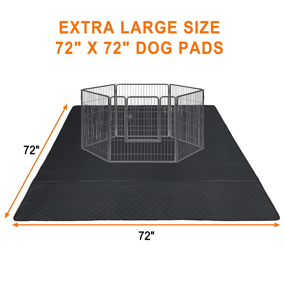 Washable Pee Pads For Dogs 72''  72'' Waterproof Mat Non-Slip, Reusable Puppy Pads Pet Training Pads, Dog Pee Pads Extra Large,