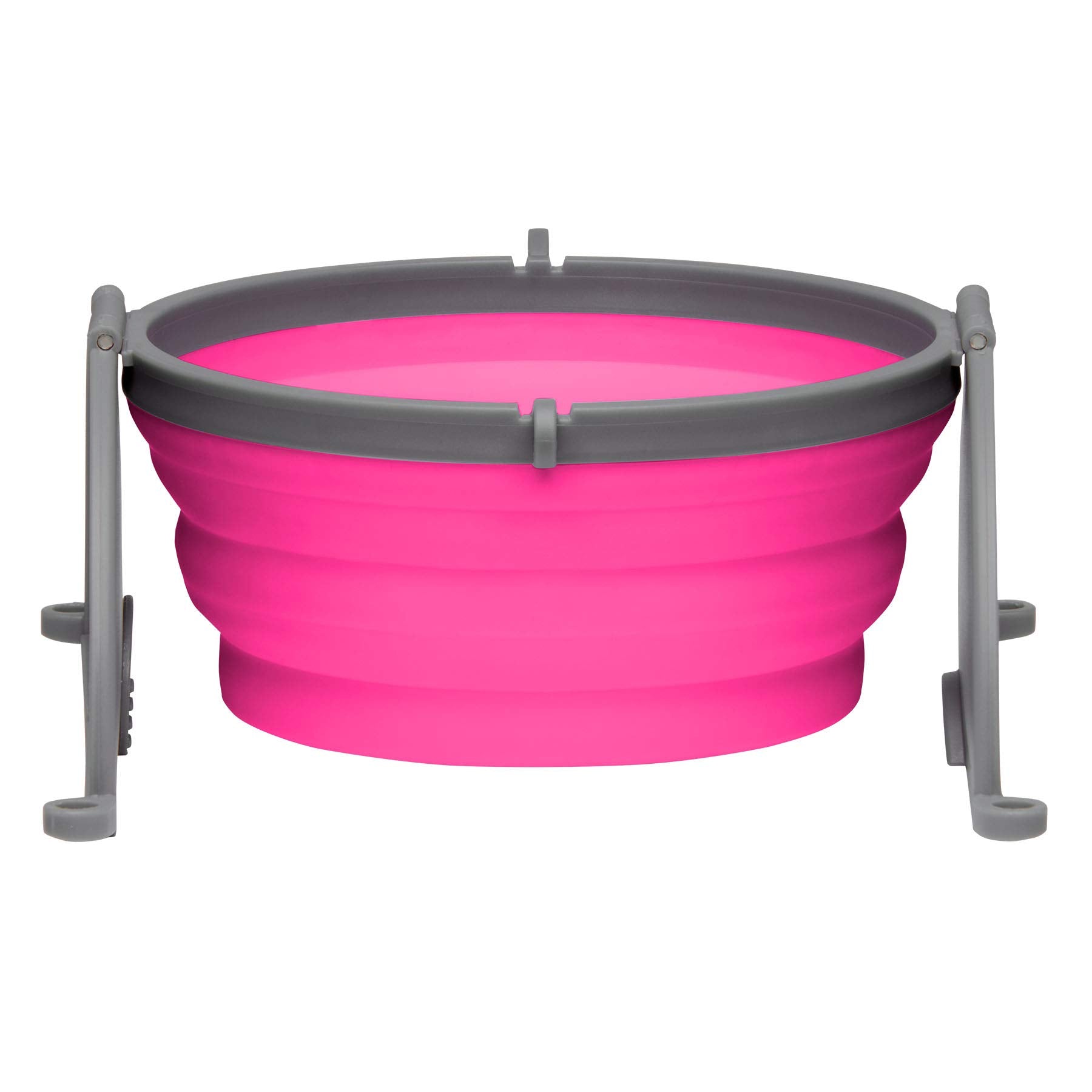 Loving Pets - Bella Roma Portable Travel Dog Bowl Collapsible Dog Food & Water Bowl (Pink, Large)