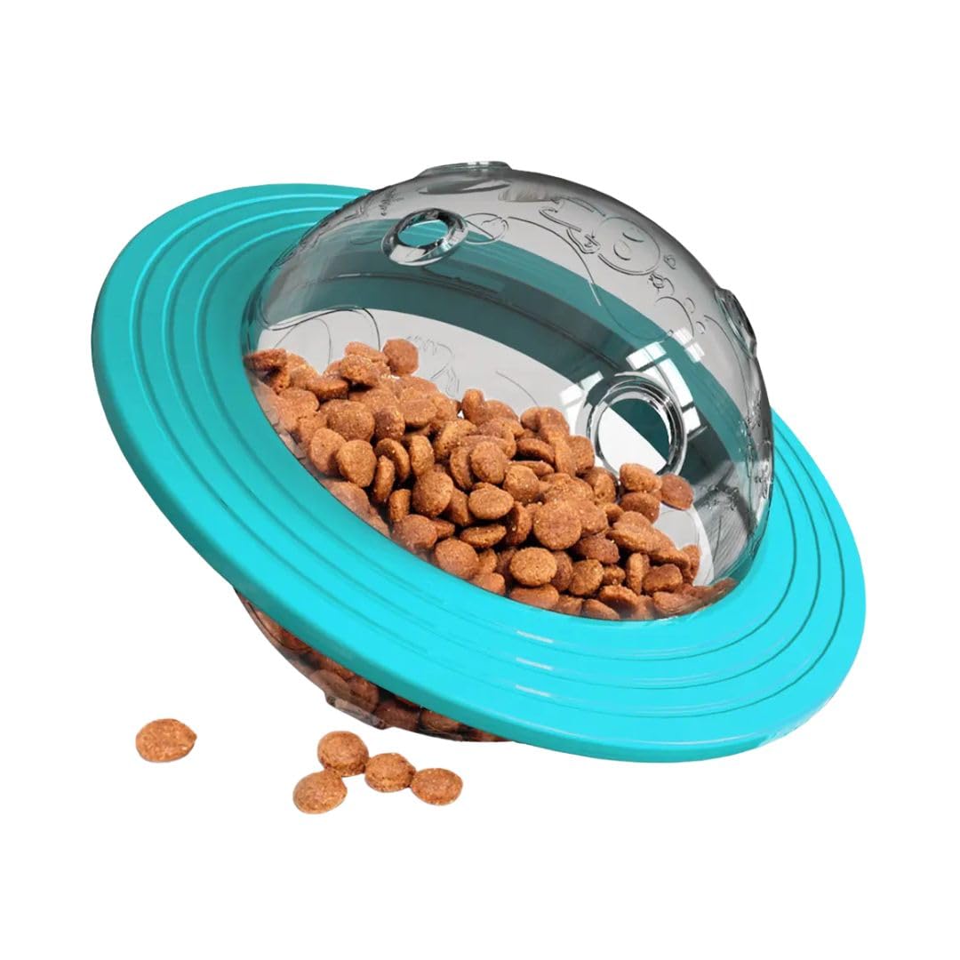 PET FUN Interactive Planet Dispensing Slow Feeder Puzzle | IQ Treat Ball | Food Dispenser & Chew Pet Toy for All Breed Dogs & Ca