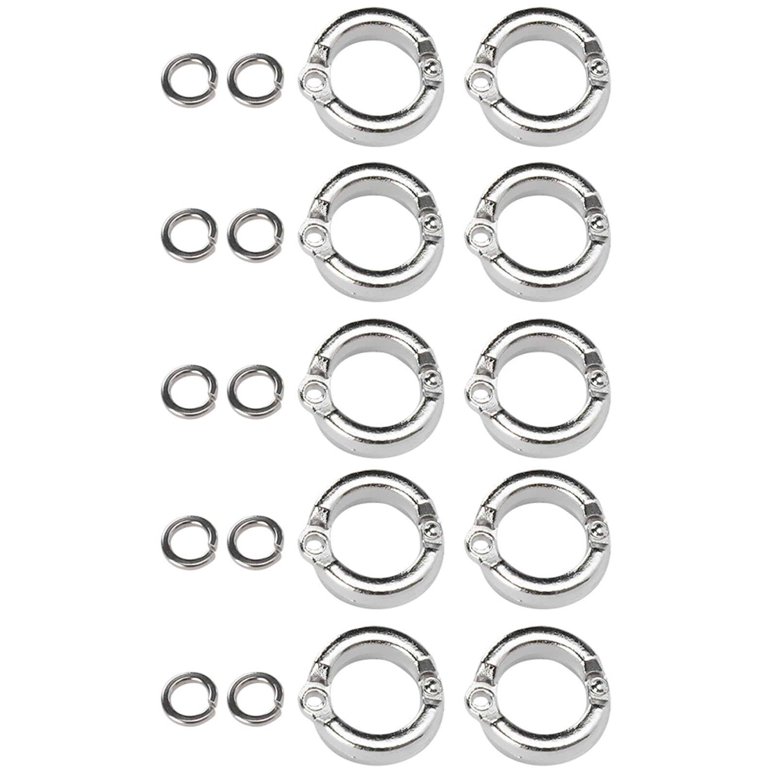 Gloglow 10Pcs Bird Foot Rings, Metal Parrots Leg Ring Outdoor Fly Training Activity Opening Clip Accessories For Small Medium La