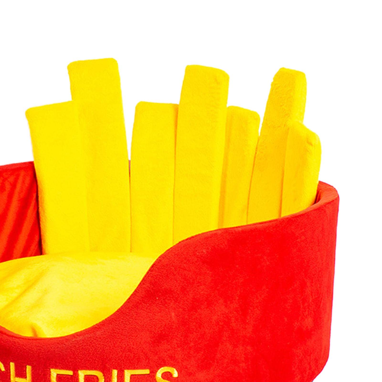 APIRILY Cat Bed Cave Kennel Cozy Plush Sleeping Cushion Pad French Fries | Pet Supplies | Cat Supplies | Beds
