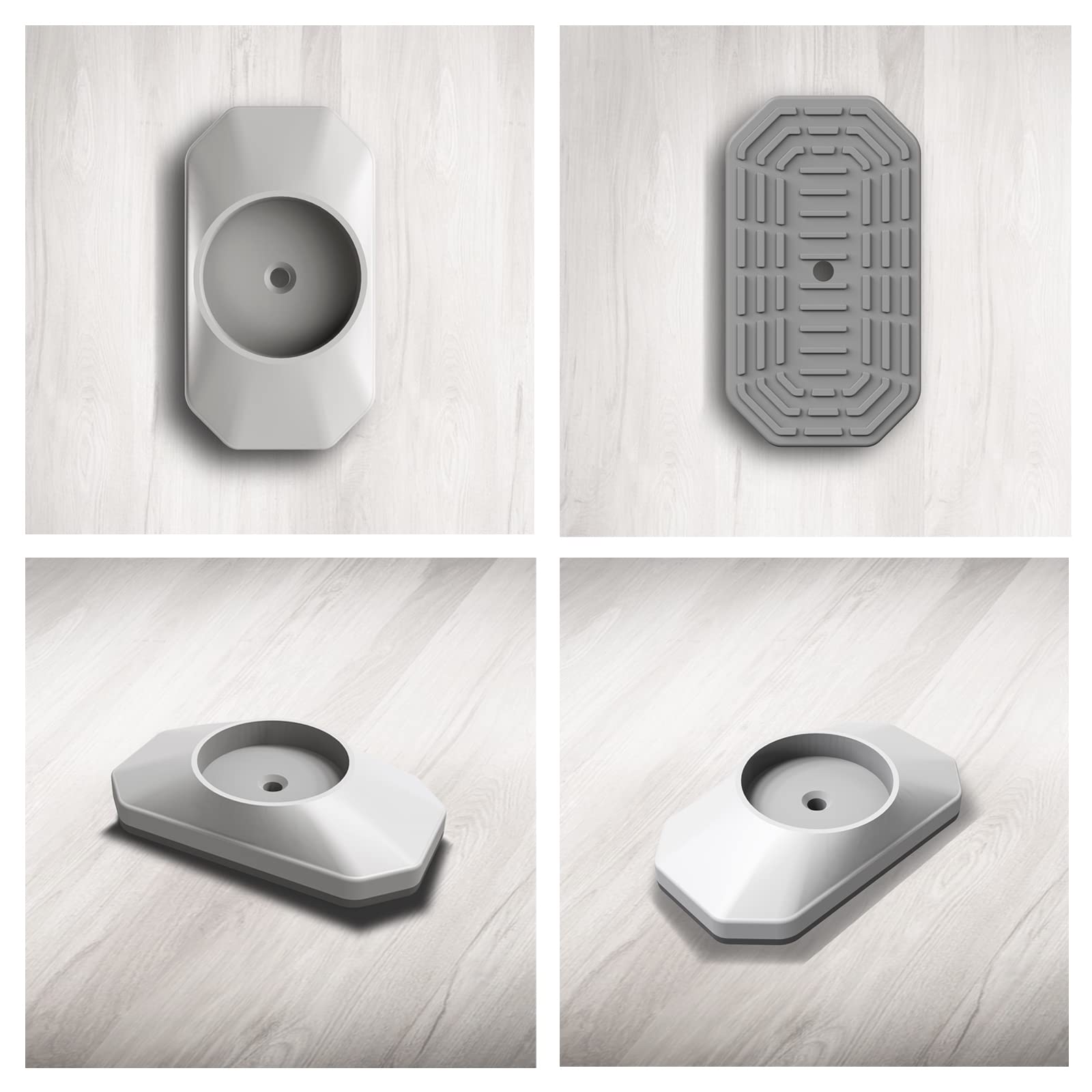 ICERO Baby Gate Wall Protector - 4-Pack White, Protects Walls & Doorways from Pet Gates, Pressure Mounted Safety for Kids & Pets