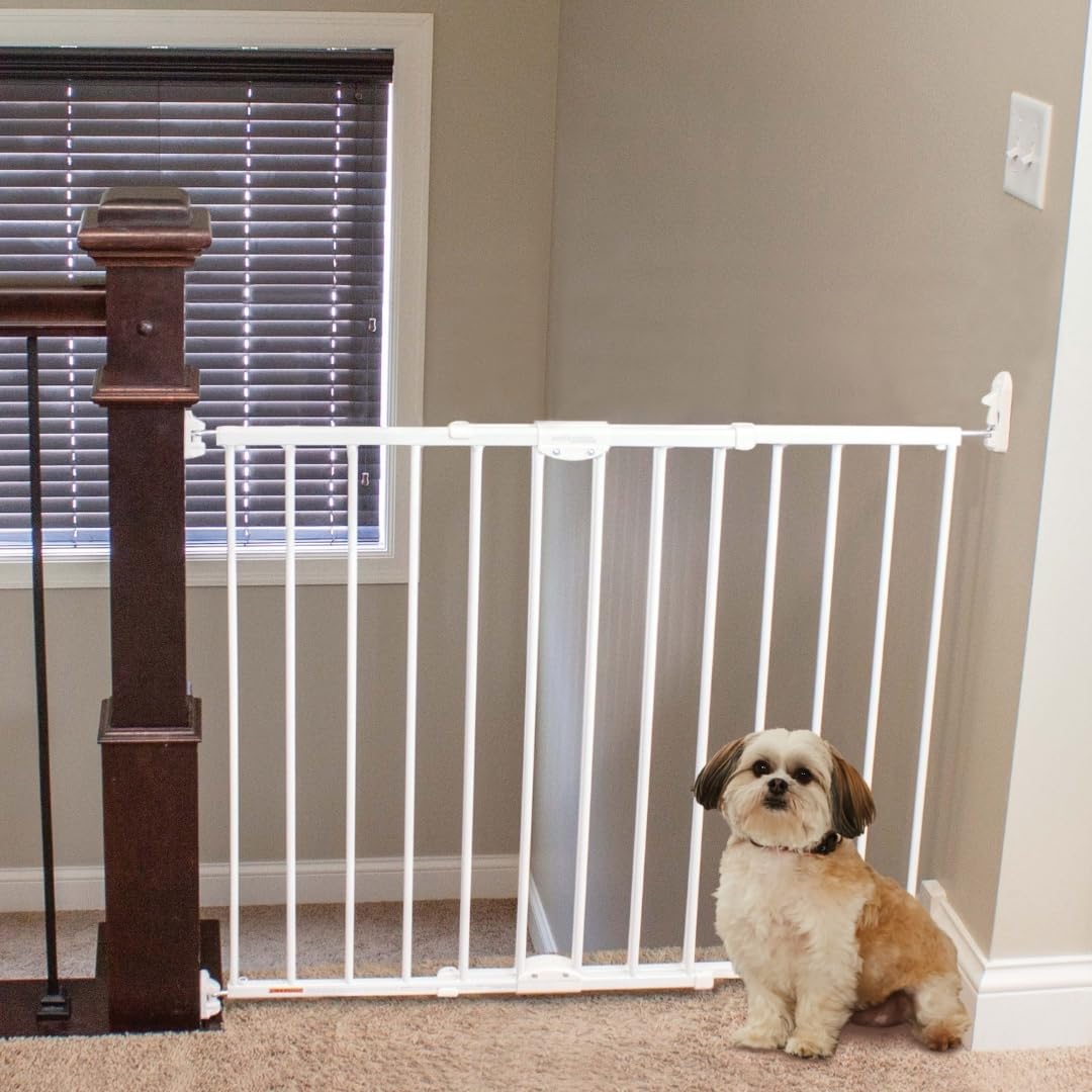 Mypet Clearpath Wide Staircase & Hallway Pet Gate With Hardware Mount. 31' Tall, 28.7'-47.9' Wide.