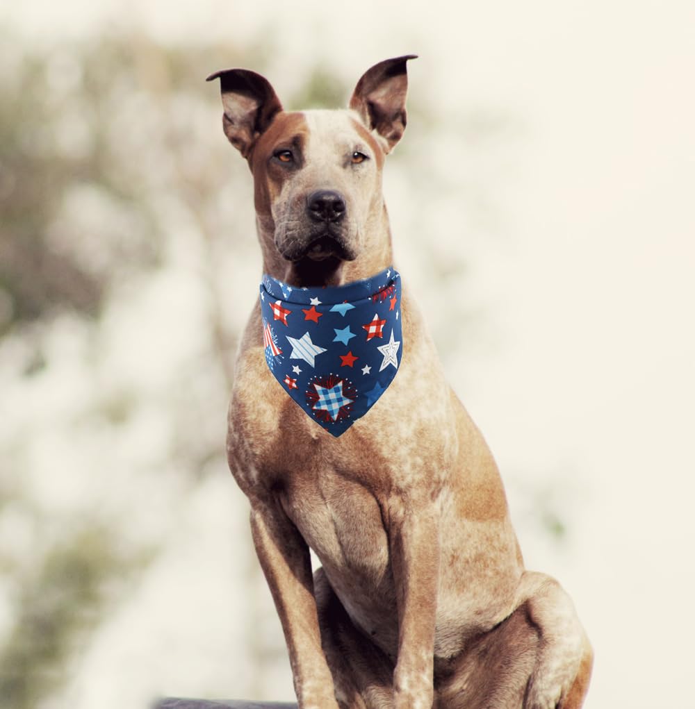 American Flag Dog Bandana 5Th Of July Pet Clothes Patriotic Reversible Triangle Bibs Scarf Accessories For Cats Animals