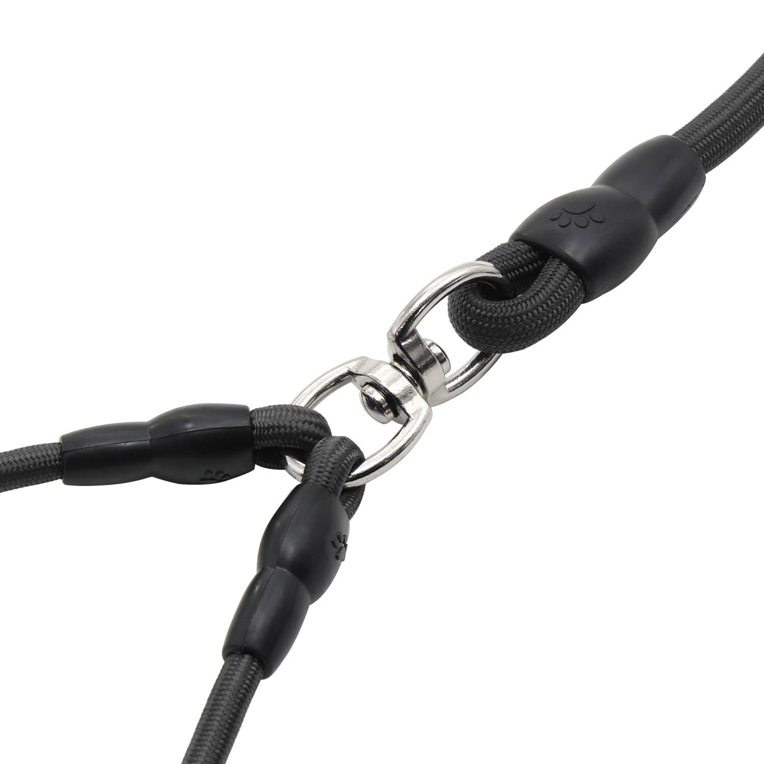 Xcellent Global 57 Inch Double Dog Leash Coupler No Tangle With Soft Handle For Two Dogs Pt031 Black