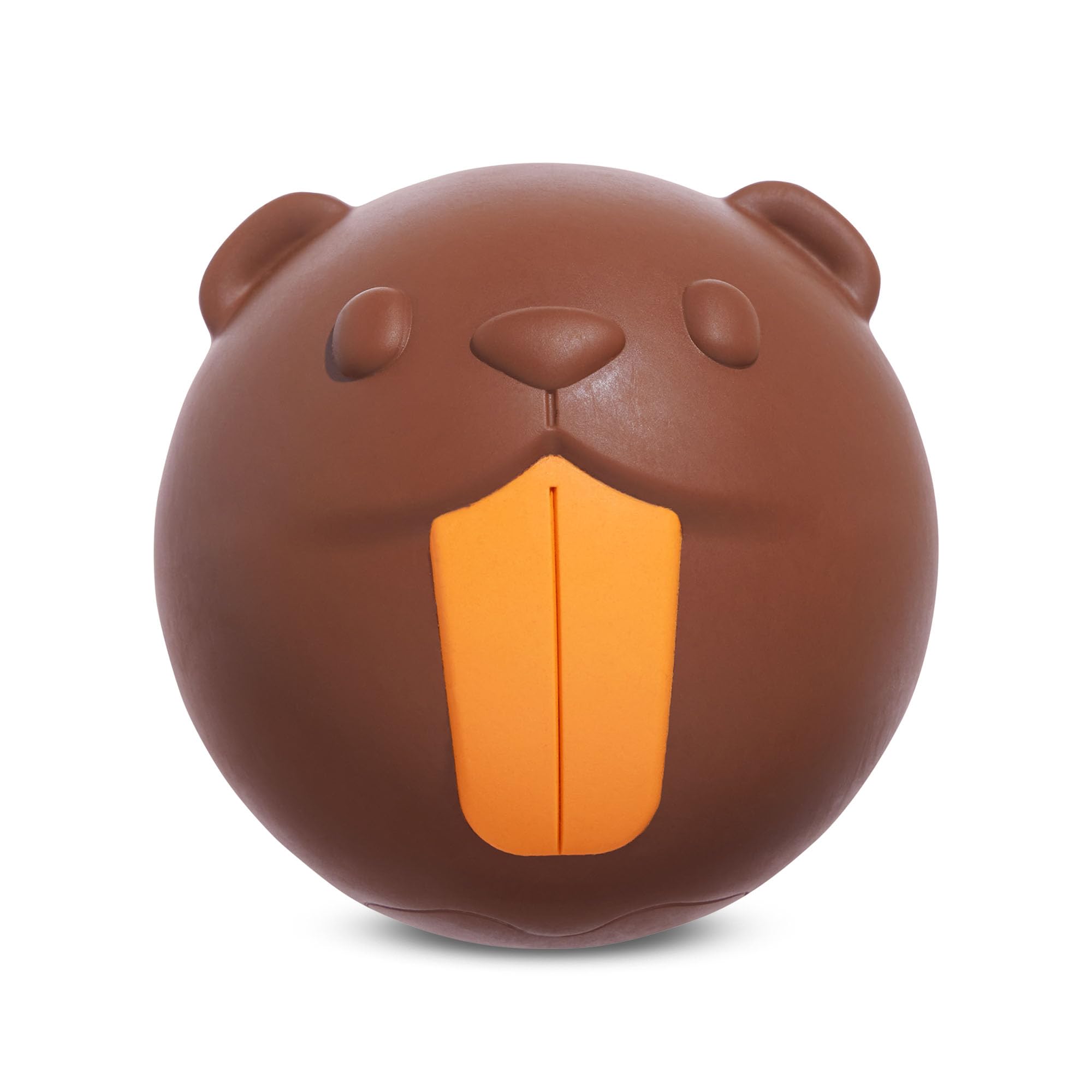 Barkbox Ricochet The Nutria Dog Toy - All-Rubber Design with Fun Squeak, Perfect for Enthusiastic Chewers and Durable Playtime
