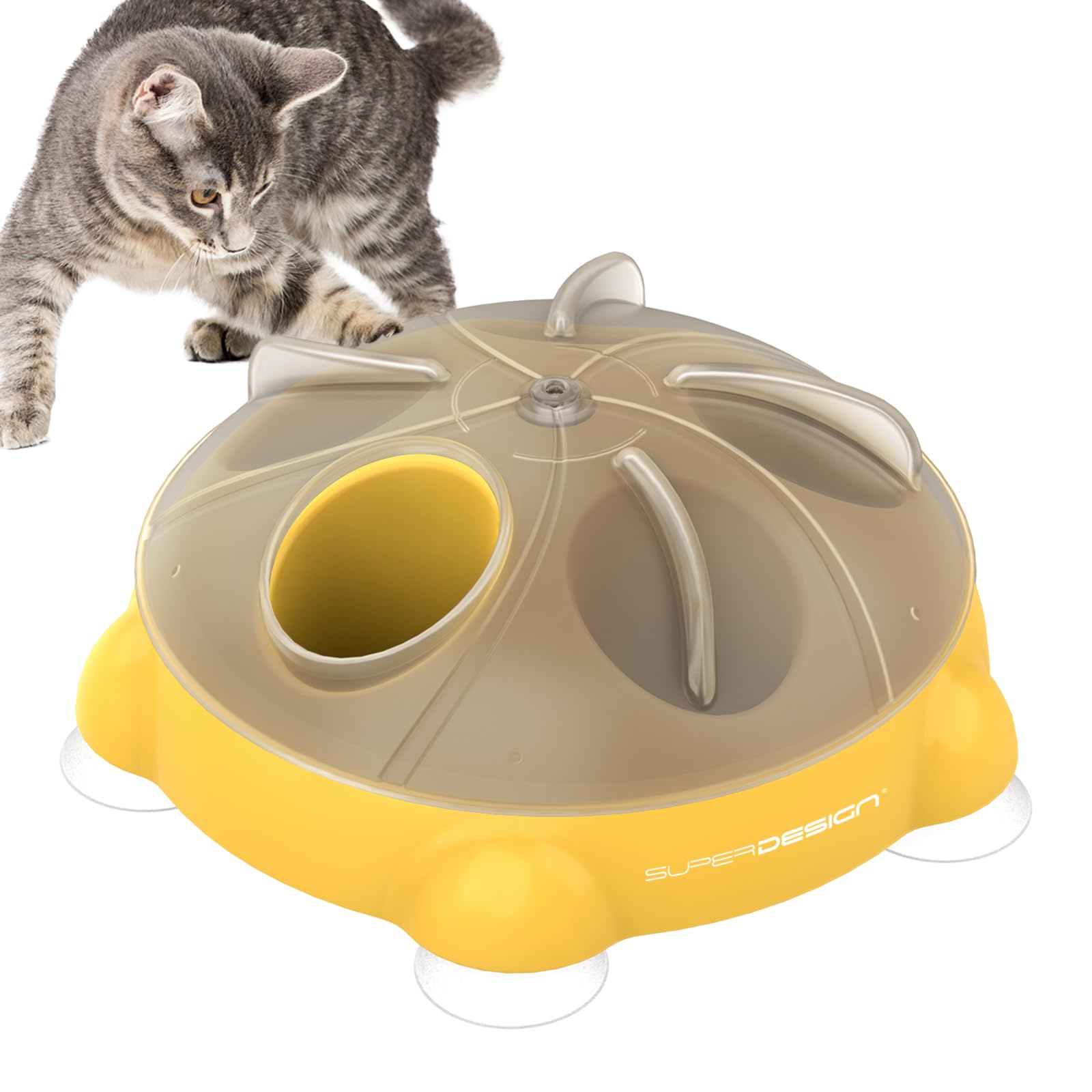 Superdesign Interactive Cat Toy, Cat Slow Feeder With A 360-Degree Rotating Design, Cat Puzzle Toy Stimulate Cats' Instincts, No