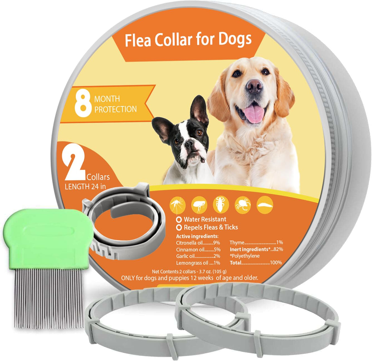 Flea Collars For Dogs, Dog Flea & Tick Control 123456789
