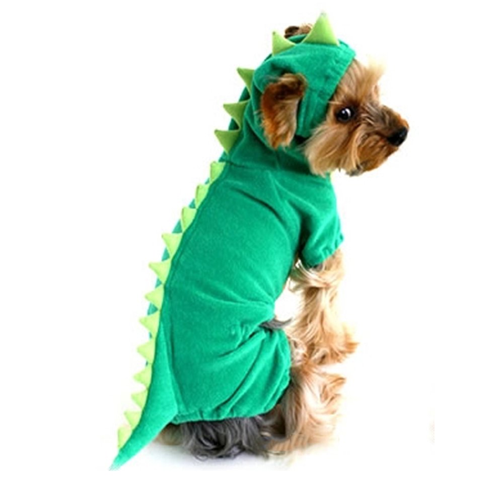 Nacoco Dog Dinosaur Design Costume Green Pet Clothes For Medium & Large Dog (Green, M)