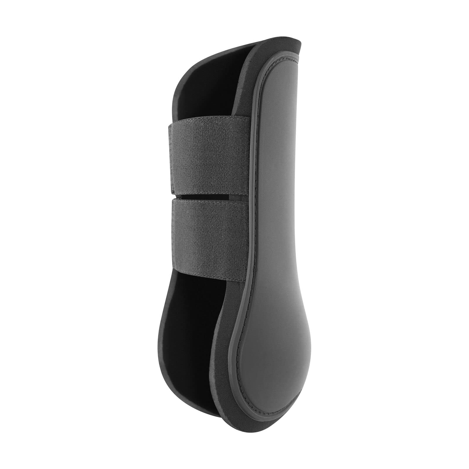 Horze Chicago Protective Horse Tendon Boots - Lightweight Open Front Boots For Jumping, Trail Riding, And Turnout (Pair) - Black